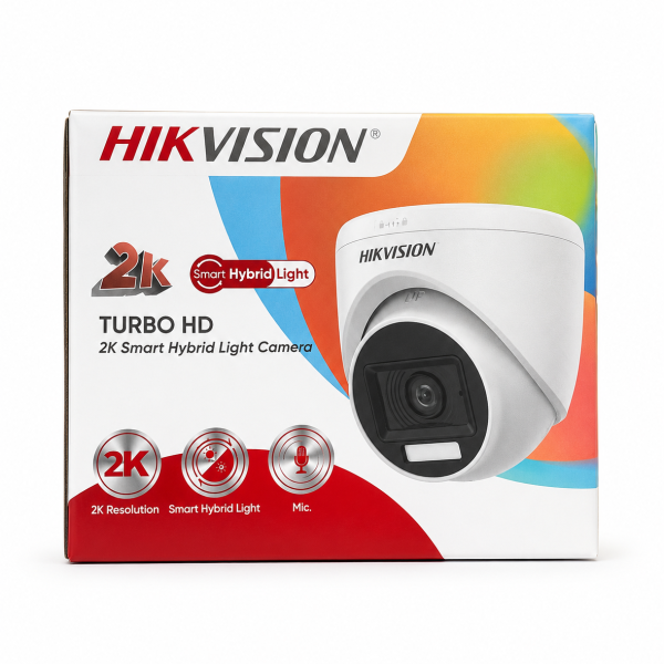 Hikvision DS-2CE76G0T-LPFS 2K 3MP Smart Light Audio Fixed Turret Camera